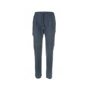 TAGLIATORE Textured Drawstring Waist Trousers Men BLUE Pants